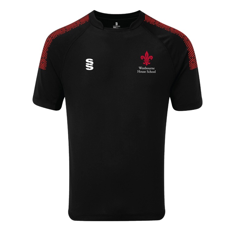 WESTBOURNE HOUSE STAFF DUAL STAND UP COLLAR SHIRT - BLACK/RED