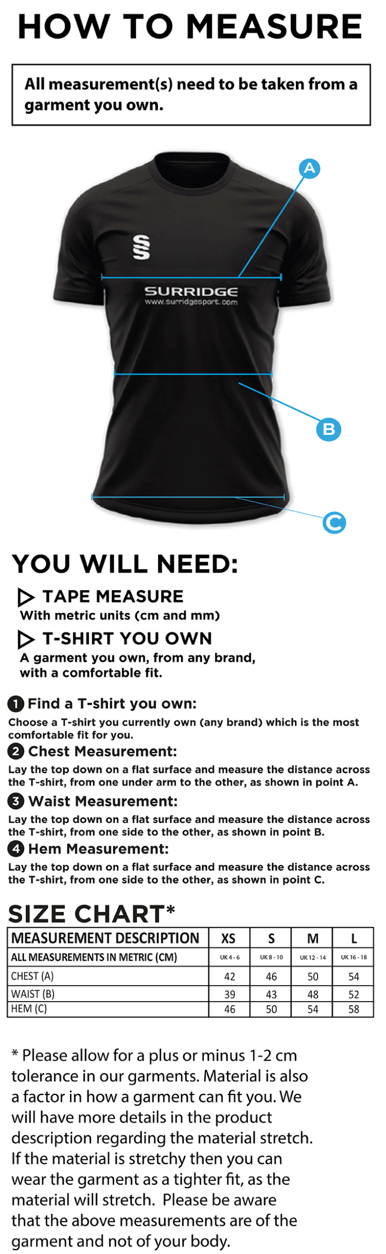 Westbourne House Staff - Dual Polo Shirt - women's - Size Guide